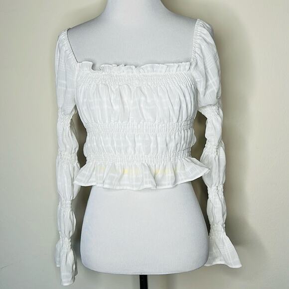 Princess Polly White Jolee Crop Top - Picture 1 of 9